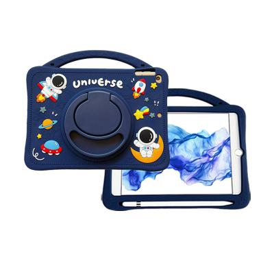 China Samsung Tab Rotatable Stand Kids Cartoon Astronaut Tablet Case with Pencil Holder for Samsung Galaxy Tab A8 S6 A7 Lite T220 T290 X200 P610 for sale