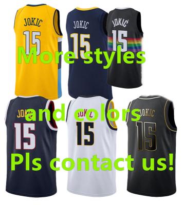 China Wholesale Custom Antibacterial #33 Grant Hill #25 Derrick Rose Jersey #15 Nikola Jokic Basketball Tank Tops for sale