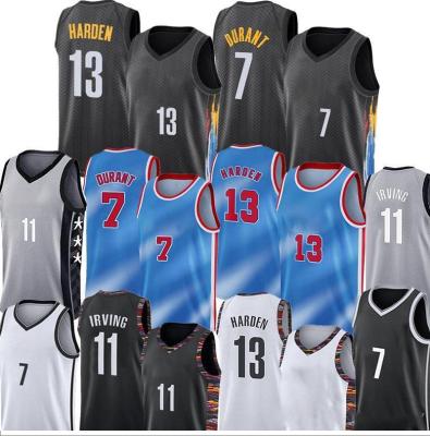 China Wholesale Antibacterial Shirt #7 Kevin Durant #13 James Harden Jersey Stitched Basketball Jersey Tank Tops for sale