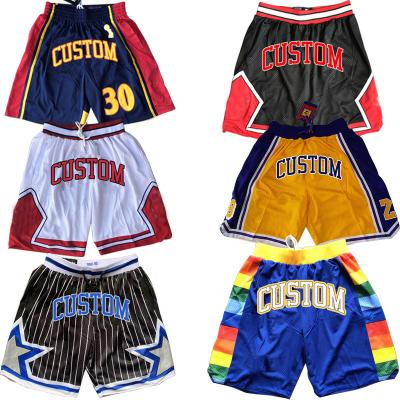 China Wholesale Custom High Quality Logo Retro Embroidery Kobe Bryant Men's Basketball Shorts QUICK DRY for sale