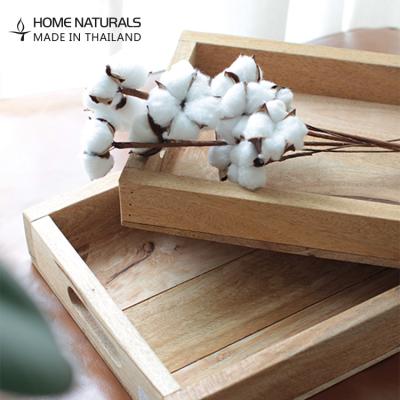 China Wood Serving Tray With Hole Handle 2021 Shape Of Tray Wooden Tray With Handle Viable Rectangular Wooden Kitchen Tray for sale