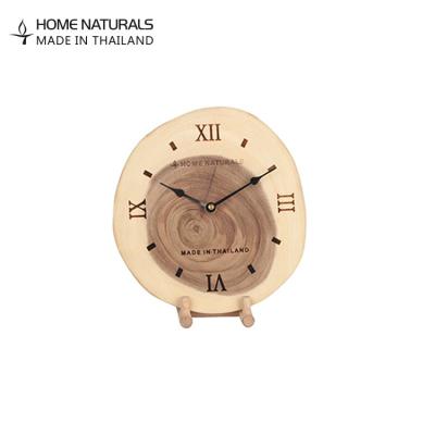 China Custom Wooden Wall Clock Thailand Style Creative Wooden Antique Log Clock Reloj Wall Clock Modern For Living Room for sale