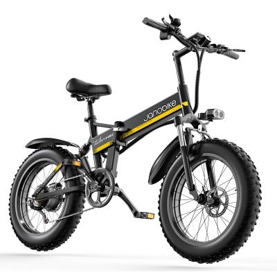 China 2020 Standard Shimano 7 Speed ​​Fat Electric Mountain Bike Electric Bike 48v1000w12.8a Tire 20