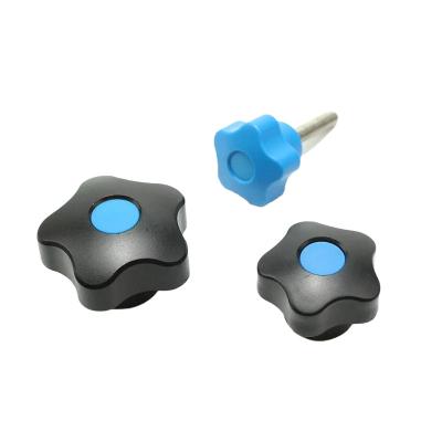 China China Factory Modern Good Quality Cheap Star Plastic Key Thread Black Handle Screw Bakelite Knob for sale