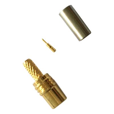 China 40G Frequency Straight Board To Board PCB Mount SMP Crimp Solder RF Male Coaxial Connector for sale