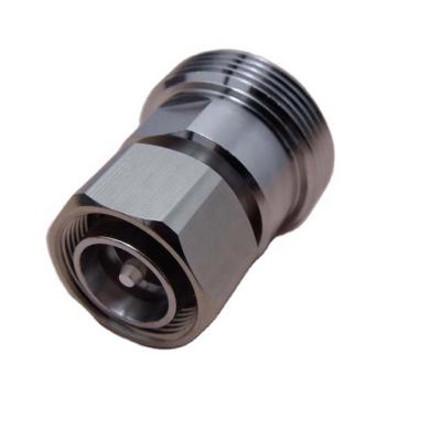 China Microwave RF Coaxial Mini Din 4.3-10 Male To 7/16 Female Connector Adapter for sale