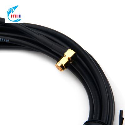 China 50Î © Hot Sales RF Jumper Cable Right Angle SMA MALE To SAM MALE RG58 for sale