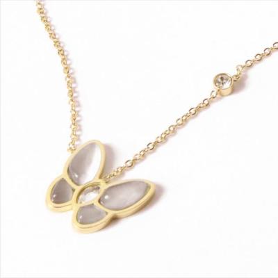 China FASHIONABLE Korean micro soft titanium steel bead butterfly style small diamond necklace for sale