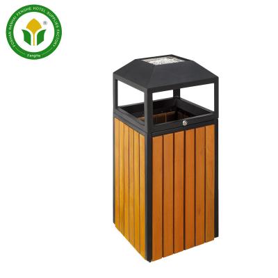 China Street Sustainable Outdoor Wpc Wood Recycle Garbage Bin Garbage Bin Garbage Bin for sale