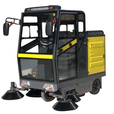 China Fully Enclosed Electric Ride On Sweeper Street Cleaning Machine Sweeper 2100*1900*2030mm for sale