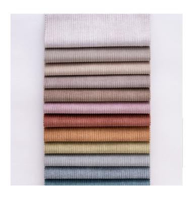 China New Fashion Breathable Corduroy Chair Comfortable Furniture Sofa Tricot Corduroy Fabric Plain Printed Knitted Sofa Curtain Table Cloth 75D for sale