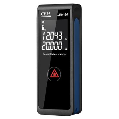 China CEM LDM-20 65ft/20m MINI Laser Distance Measure with Highlight LCD Display Battery Include 100mm x 30mm x 22mm for sale