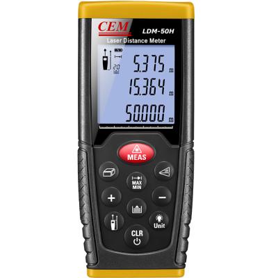 China Sector CEM LDM-50H 164.2ft Laser Distance Measuring Device Outdoor 50m Sunlight in Daytime, Pythagorean Mode, Sector and Volume for sale