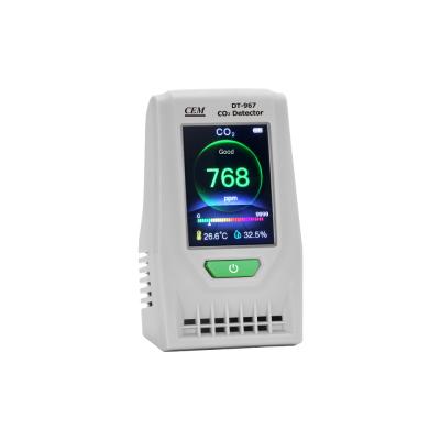 China Environmental Protection CEM DT-967 Accurate Air Quality Testing CO2 Monitor Indoor Desktop Carbon Dioxide Detector Air Quality Pollution With Datalogger for sale