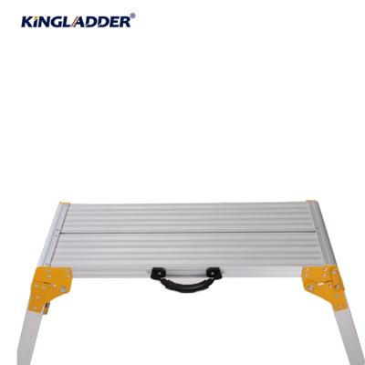 China Folding Ladders Kingladder Factory Price Direct Portable Aluminum Folding Work Platform for sale