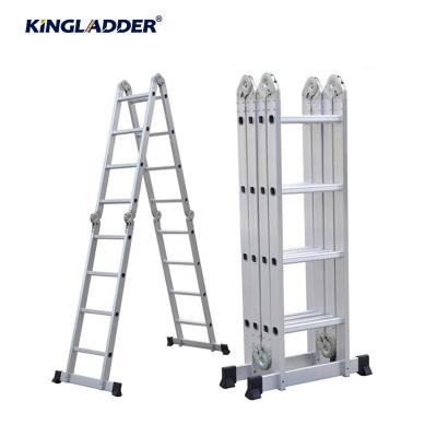 China Folding Ladders New Kingladder KT404 Aluminum Ladder With Hinge, Ladder Aluminum Working Platform With CE/EN131 for sale