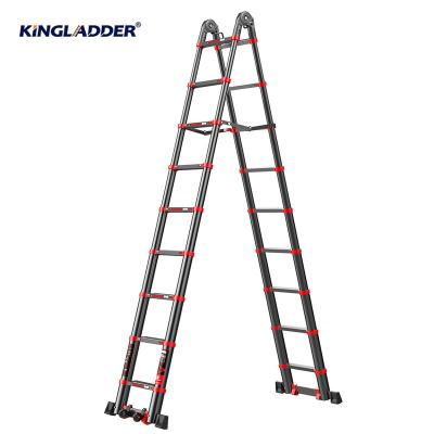 China Kingladder KT60-28D 5.6M Aluminum Multipurpose Telescopic Folding Folding Ladders for sale