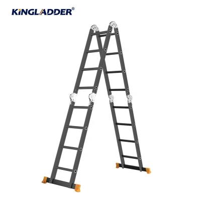 China Universal Folding Ladders Kingladder KM404K Aluminum Universal Ladder Kingkong Wrking Aluminum Platform with CE/EN131 for sale