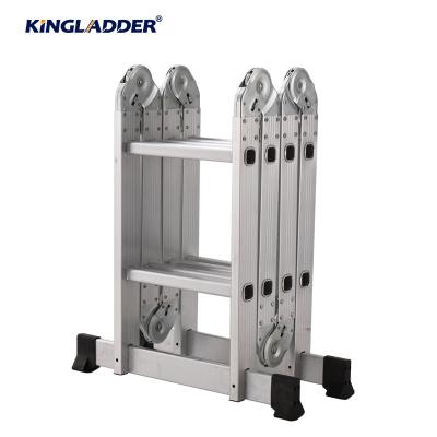 China Folding Ladders Kingladder Aluminum Stairs Universal Step Ladder For Home Use Foldable Ladder for sale