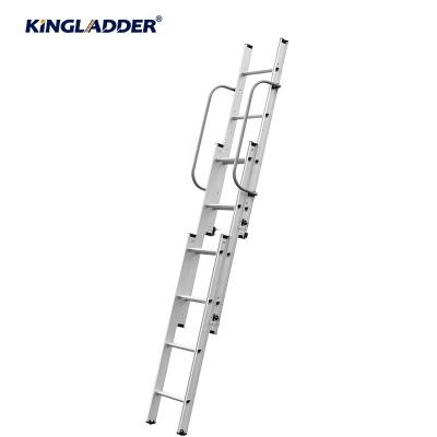 China Kingladder KLF304 3 Section Attic Aluminum Attic Ladder Quality Folding Ladders 3 Meter Aluminum Attic Ladder for sale