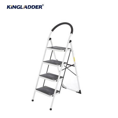 China Folding Ladders Kingladder KHS104 Family Use Turnout Ladder Universal Indoor Four Step Ladder Telescopic Ladder for sale