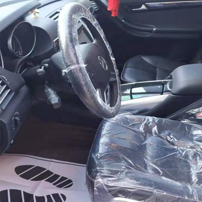 China 100% New Material Car Cleaning Kit Disposable Plastic Seat Cover Or Disposable Car Steering Cover for sale