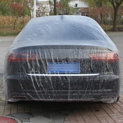 China Cheaper Wholesale Manufacturer Dustproof Durable Plastic Disposable Car Cover for sale