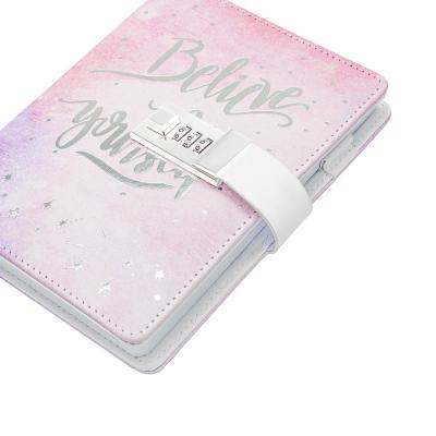 China Eco-Friendly Paper Believe Yourself Diary With Lock For Girls for sale