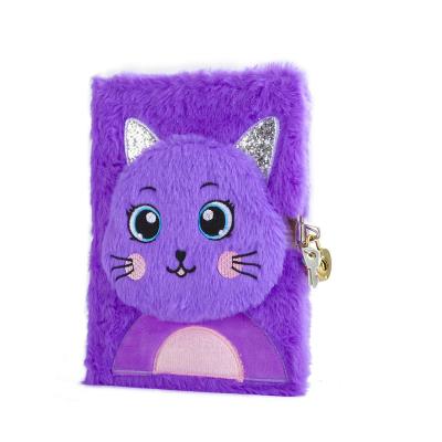 China Eco-Friendly Paper Cat Diary with Lock for Girls 8-10 for sale