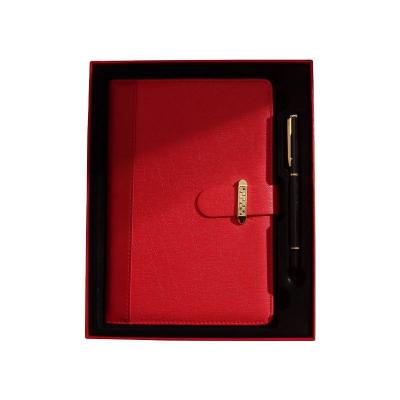 China Modern Customizable Loop Gift Box Hardcover Dairy Eco-friendly Paper Notebook, Journal Printing Custom Notebooks With Pen for sale