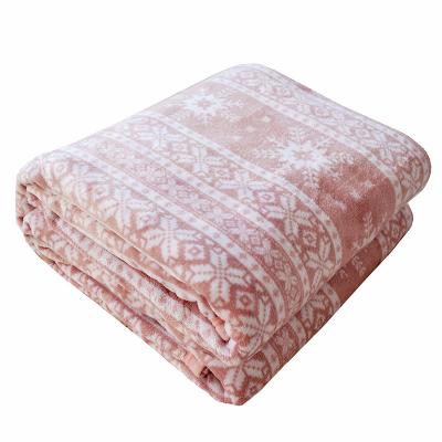 Κίνα Anti-Static Christmas Snowflake Sublimation Print Polar Blanket Super Soft Flannel Fleece Throw Blanket for Winter προς πώληση