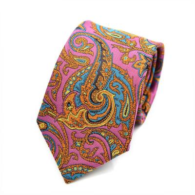 China 2021 new high latitude casual formal paisley cashew pattern dense embroidery, fashionable polyester, men's business suit formal tie for sale