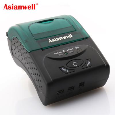 China asianwell 58mm mini pos receipt wireless-bt4.0 wireless portable handheld android thermal printer black and white for sale