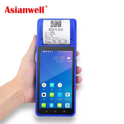 China OEM AW-P3 mini os wifi 3G smart handheld industrial android pos pda with bulid-in printer os android system 8GB for sale