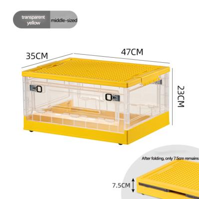 China Hot Multifunctional Viable Block Lid Storage Box Same Style Outdoor Camping Folding Storage Box Car Organizer Student Bookcase for sale