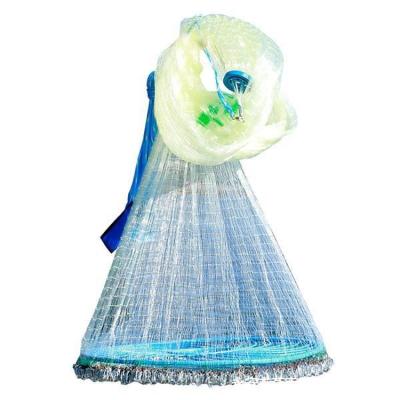 China Cheap Factory Price Large Half Finger Easy Hand Multifilament Raising Frisbee Throwing Fishing Net for sale