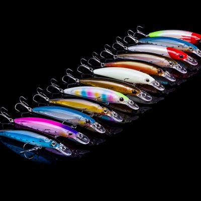 China 12colors Carp Hard Plastic Luminous Minnow Minnow Lures ABS Minnow Baits ABS Minnow Bait Lures PESCA Wobbler Lure for sale