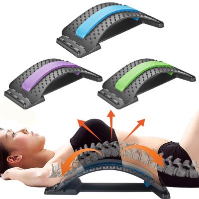 China PC Massager Stretcher Equipment Back Massage Tools Massageador Stretch Fitness Lumbar Support Relaxation Spine Magic Pain Relief for sale