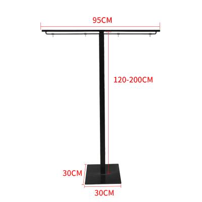 China T Shape Double Side Adjustable Floor Standing Outdoor Metal Hanging Poster Display Stand for sale