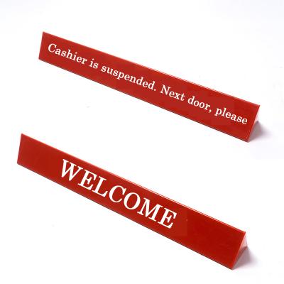 China Wholesale Custom Price Tag Supermarket Cashier Desk Display Letter POS Sign for sale