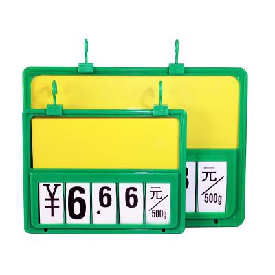 China Wholesale Customized Plastic Price Display Supermarket Fruit And Vegetable Sign Price Display Board for sale