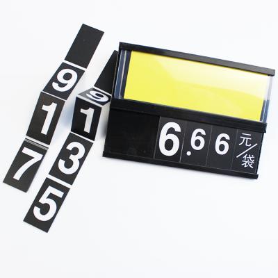 China Price sign display supermarket hanging PVC fruit and vegetable shelves number display price sign boards for sale