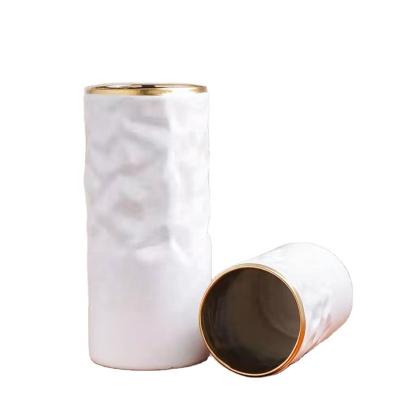 China Cheap Flower Vase Small Flower House Shape Bottle Vase Minimalist Vertical Decorative Ceramic Porcelain for sale