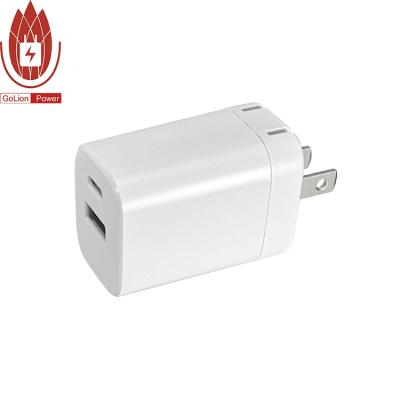 China Household Electrical Appliances Foldable plug wall charger 20W PD charger USB A + type C US EU UK AR plug fast charger CE FCC certified for sale