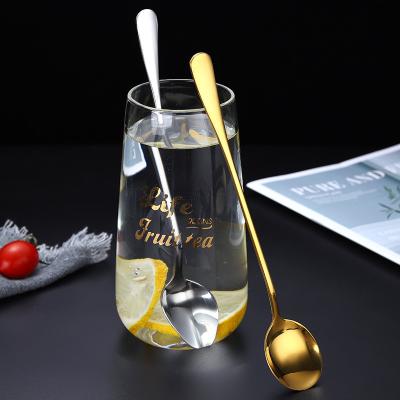 China Ice Tea Spoon 304 Stainless Steel Sustainable Gold Silver Long Handled Cocktail Stir Spoons For Bar for sale