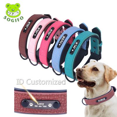 China Sogifo 2022 Thoughtful Fashion Stainless Steel Metal Leather Dog Neck Belt Popular Pet Belt for sale