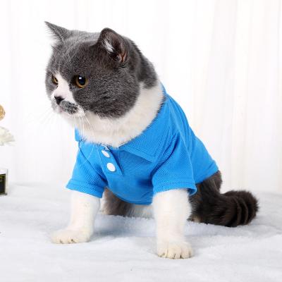 China 2022 Cat Stocked T Shirt prt Clothes Solid Color Sweat Breathable Dogs T Shirt Skin-friendly Absorption For Summer for sale