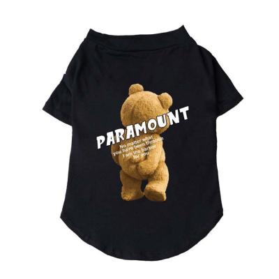 China Stocked Multiple Colors Fashion Summer High End Luxury Pet Clothes Wholesale Dog T Shirts Dog Design Pet Shirts for sale