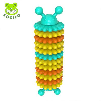 China Sogifo Sustainable Novelty Dog Toys Bite Resistant Teeth Cleaning Stick Caterpillar Molar Dog Chews Teeth Cleaning Toys for sale