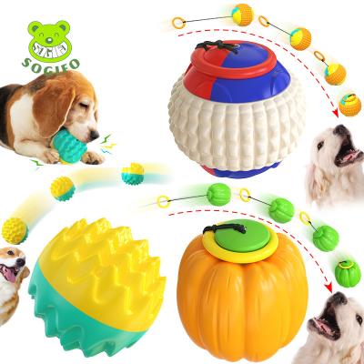 China Sustainable Sogifo Hand Throwing Ball Molar Teeth Resistant To Biting Dog Interactive Training Ball Pet Throwing Toy Ball for sale